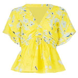 Tanya Taylor Yellow Fabiana Top, Size 6